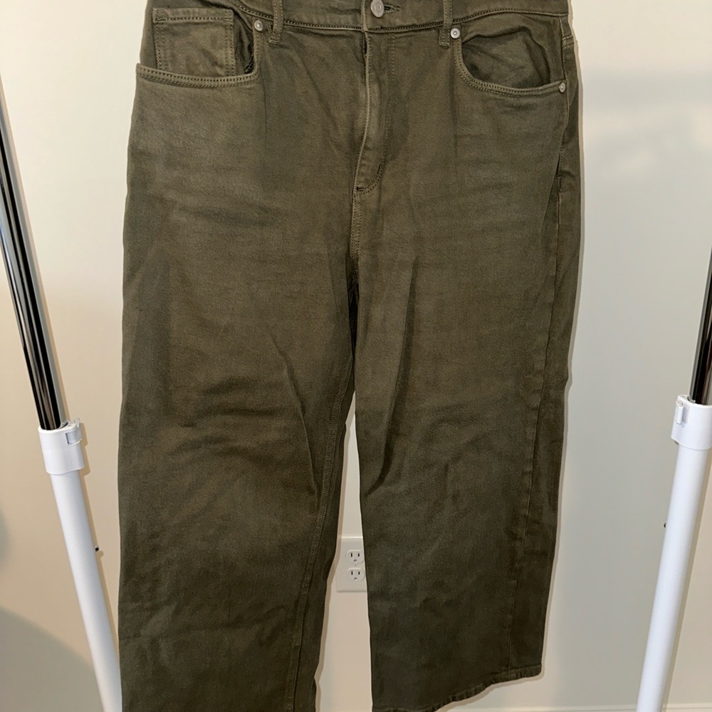 LOFT green Wide-Leg Trousers